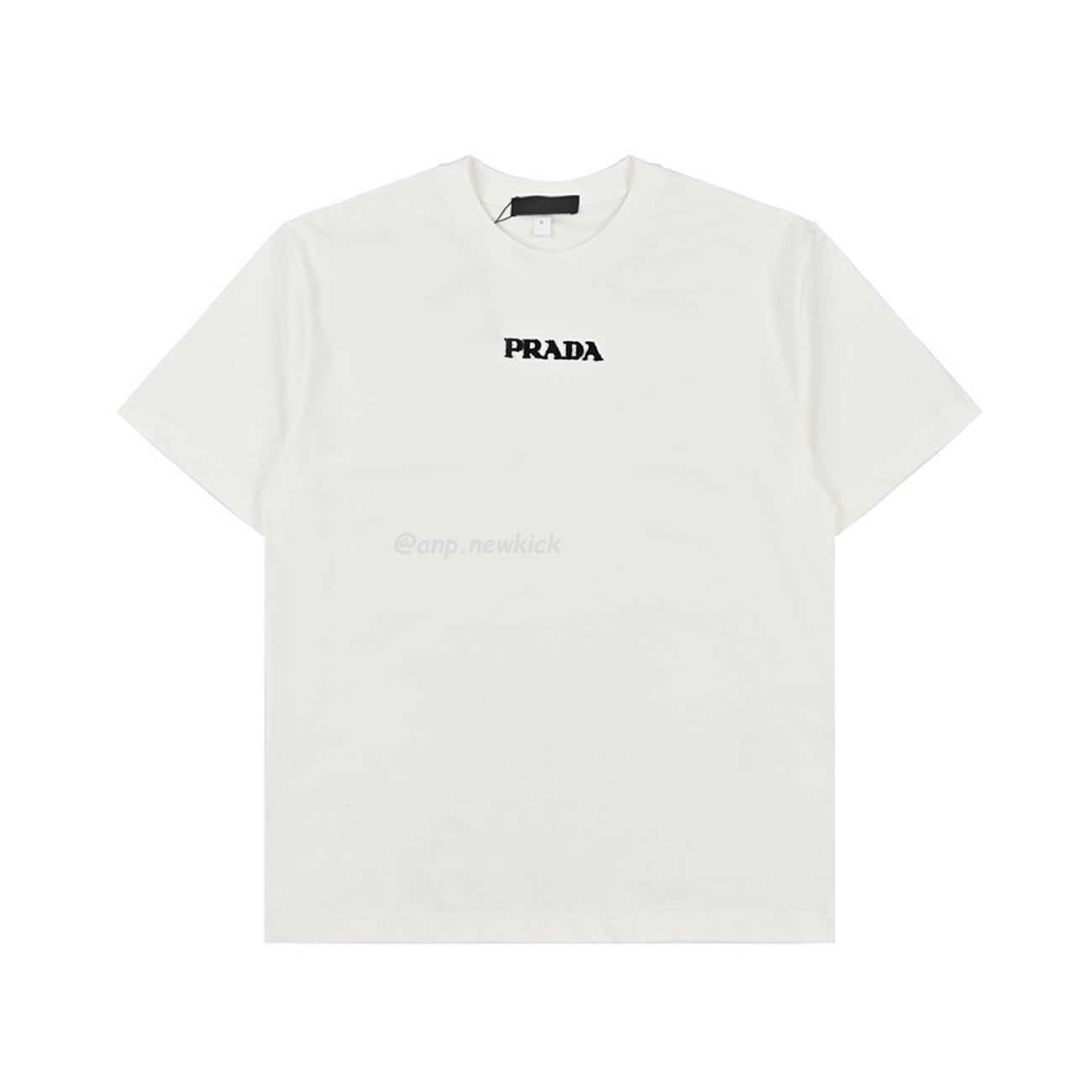 Prada 24ss 3d Toothbrush Embroidered Short Sleeves T Shirt (2) - newkick.cc